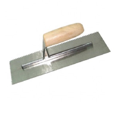 Wooden Handle Trowel With V Notched